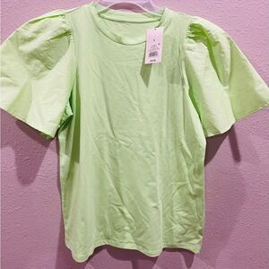 Girls' Light Green Puff Sleeve Tee - (A new day ) Brand !! (Two New)!!!!